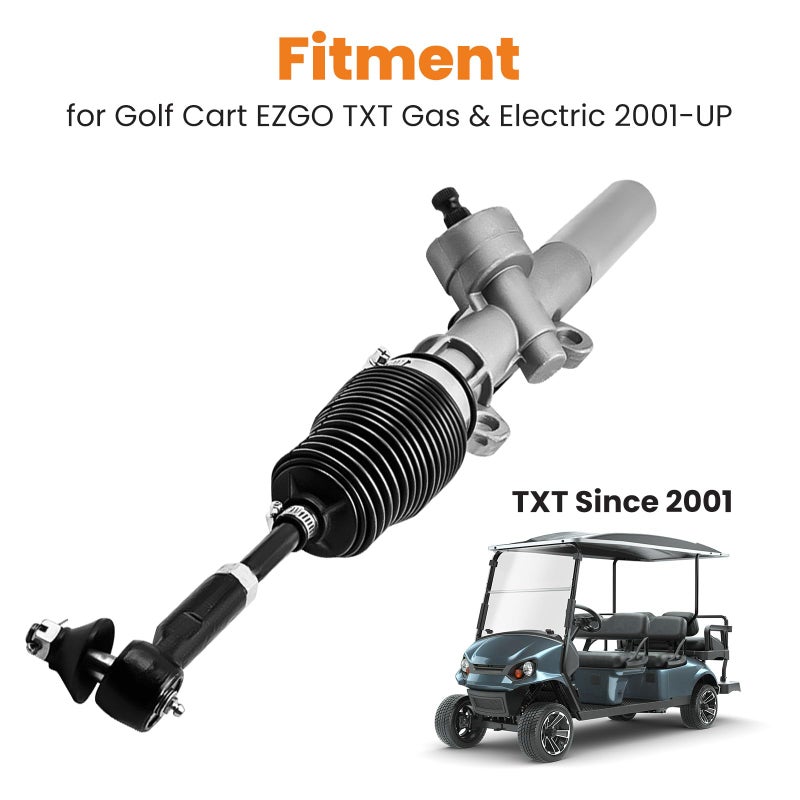 Tuningsworld Steering Rack, Golf Cart Steering Gear Box Assembly for EZGO TXT MPT 2001-UP Gas and Electric Golf Carts, Replace# 70964-G01, 70602-G01, with Ball Joint and Latch - Image 2